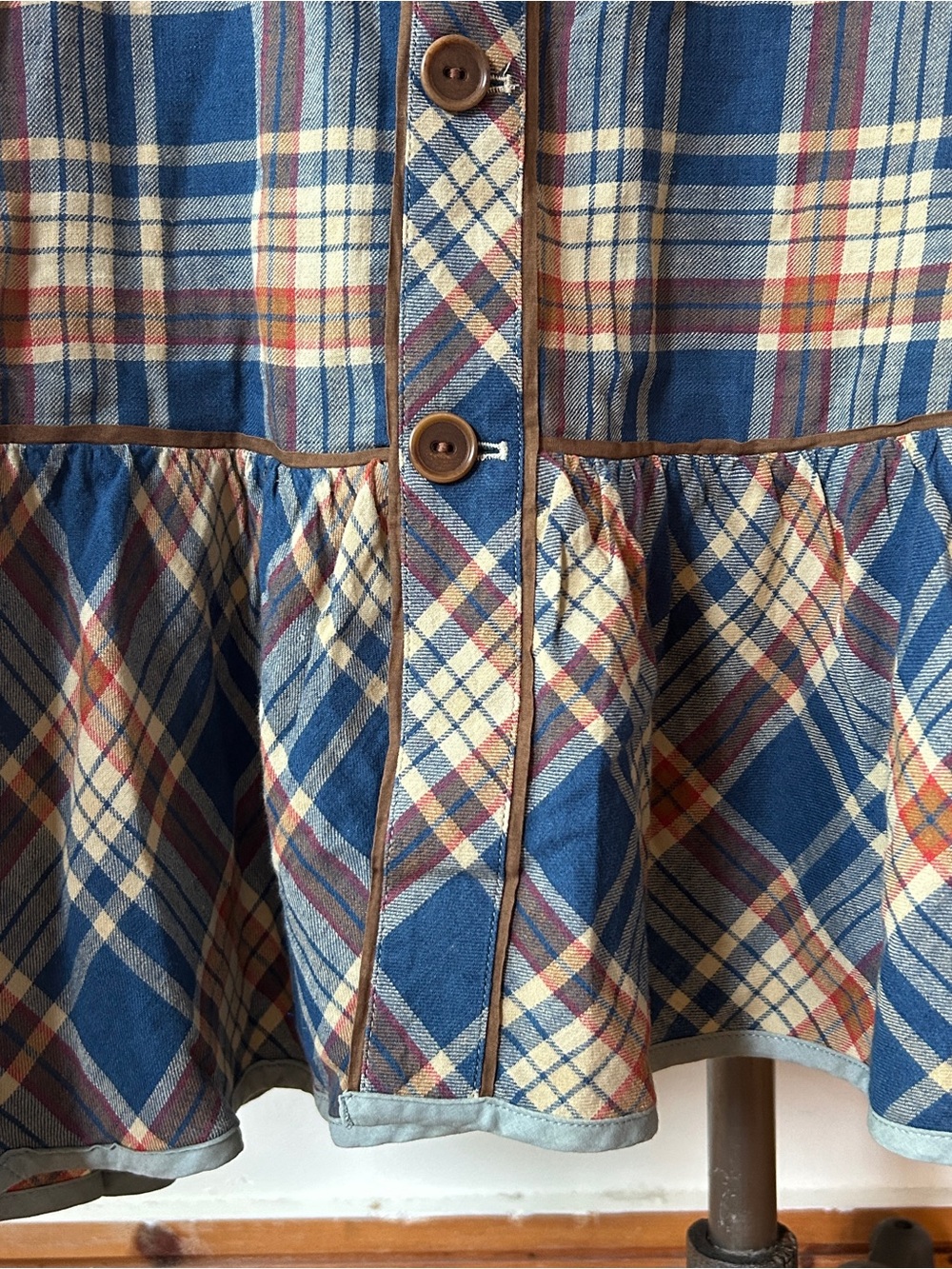 Women’s Double RL Blue Plaid Button Front Maxi Skirt NWT - Picture 7 of 10